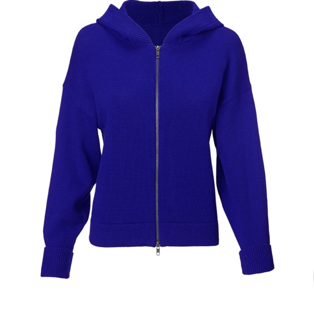 CAbi Women's Vibrant Blue Cardigan with hood